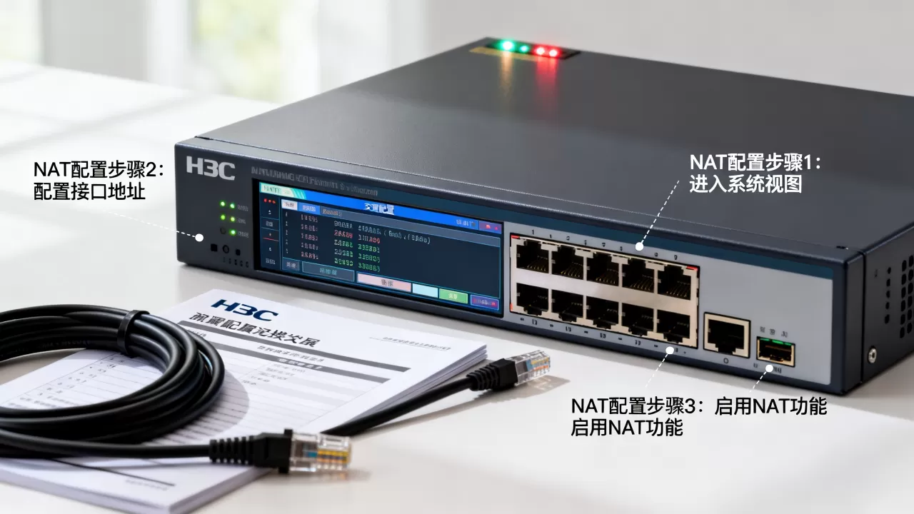 H3C交换机NAT转换配置失败怎么办？交换机NAT地址转换详细步骤