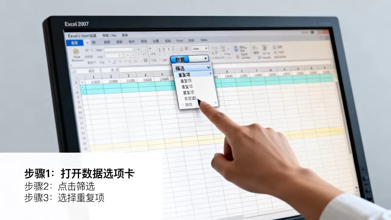 Excel2007如何筛选重复项?Excel2007筛选重复数据教程 Excel2007如何筛选重复项?Excel2007筛选重复数据教程