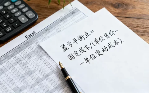 如何计算盈亏平衡点？excel制作盈亏平衡点公式