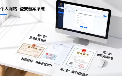 个人网站网安备案怎么操作？网安备案流程及所需材料