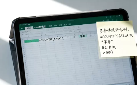 Excel中countif函数怎么用？countif函数多条件统计