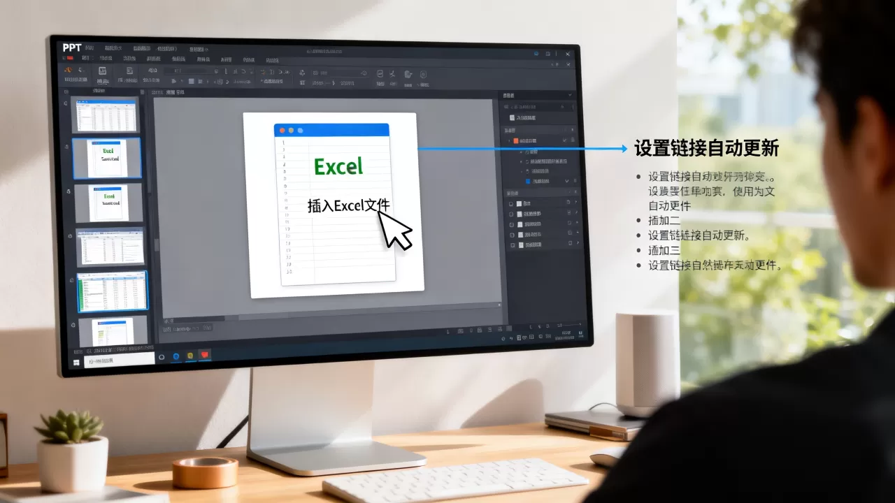 PPT怎么插入Excel文件?如何设置链接自动更新 PPT怎么插入Excel文件?如何设置链接自动更新