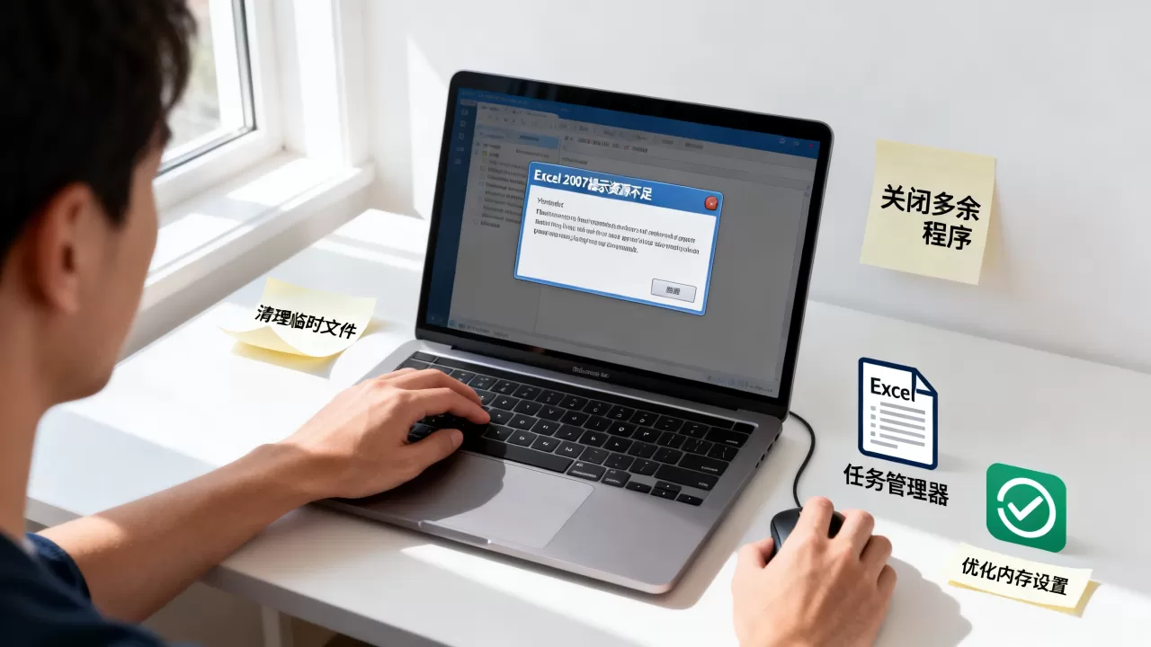 Excel 2007提示资源不足怎么办?如何解决excel内存不足 Excel 2007提示资源不足怎么办?如何解决excel内存不足