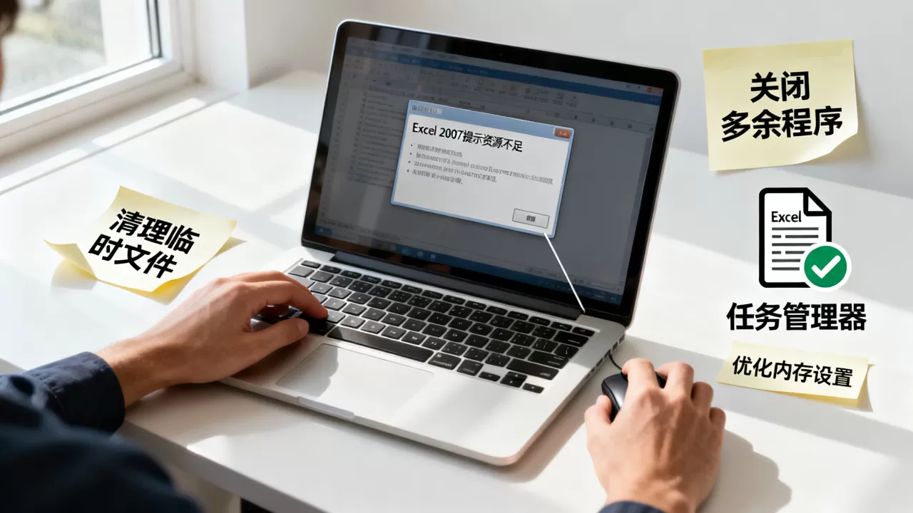 Excel 2007提示资源不足怎么办?如何解决excel内存不足 Excel 2007提示资源不足怎么办?如何解决excel内存不足