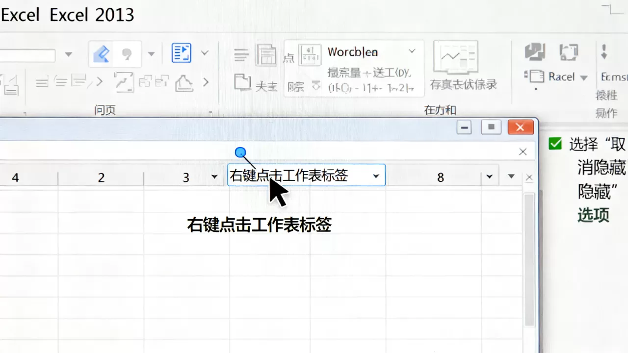 Excel2013怎么取消隐藏工作表?如何快速显示被隐藏的工作表 Excel2013怎么取消隐藏工作表?如何快速显示被隐藏的工作表
