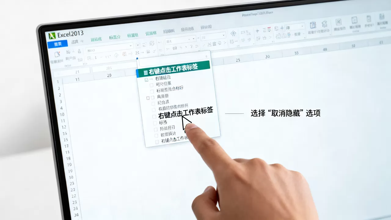 Excel2013怎么取消隐藏工作表?如何快速显示被隐藏的工作表 Excel2013怎么取消隐藏工作表?如何快速显示被隐藏的工作表