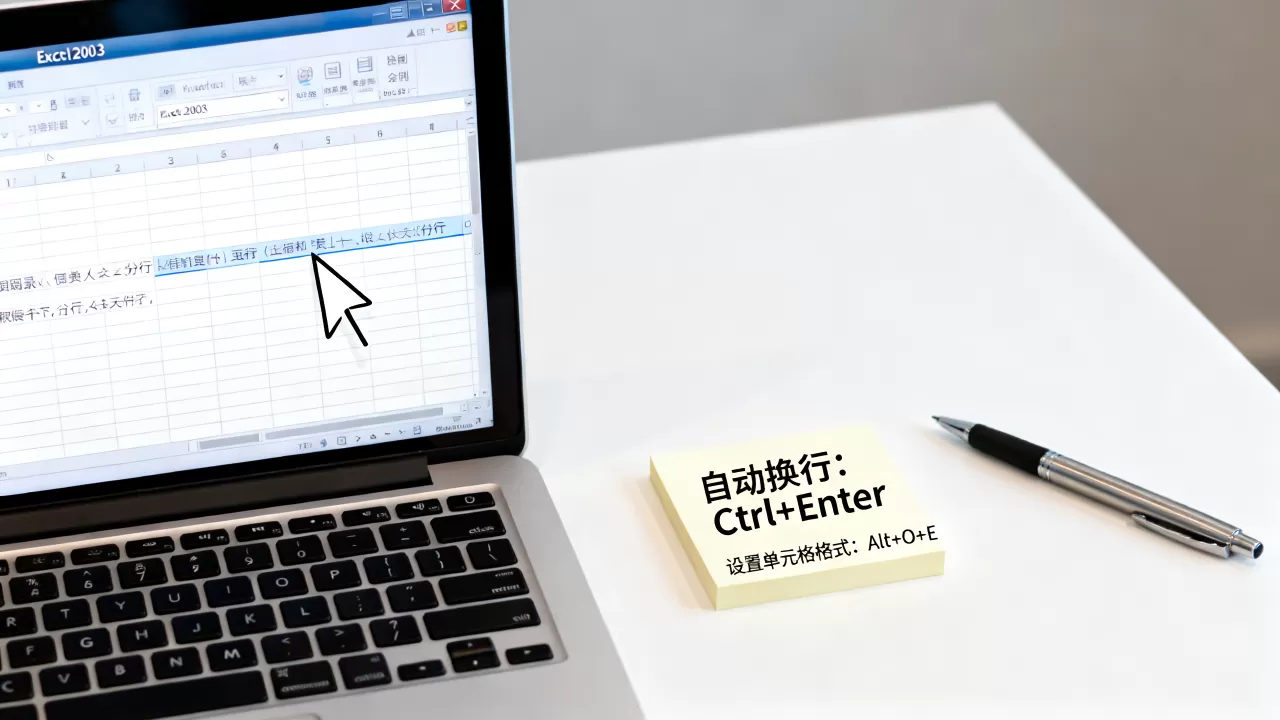 Excel2003如何自动换行?excel表格自动换行快捷键 Excel2003如何自动换行?excel表格自动换行快捷键