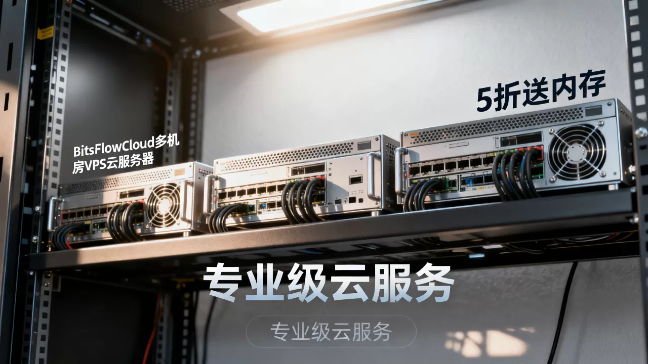 BitsFlowCloud多机房VPS云服务器5折送内存是真的吗？买云服务器选哪家