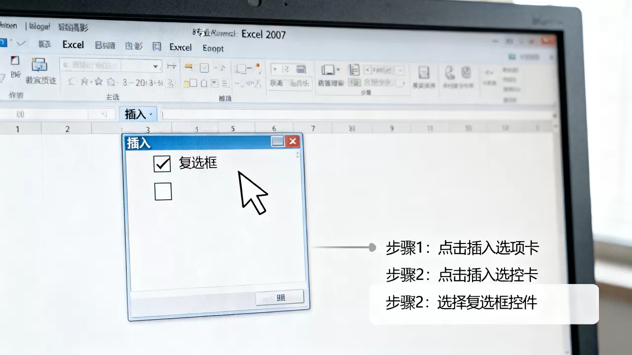 Excel 2007 打钩方框怎么设置?如何插入复选框 Excel 2007 打钩方框怎么设置?如何插入复选框