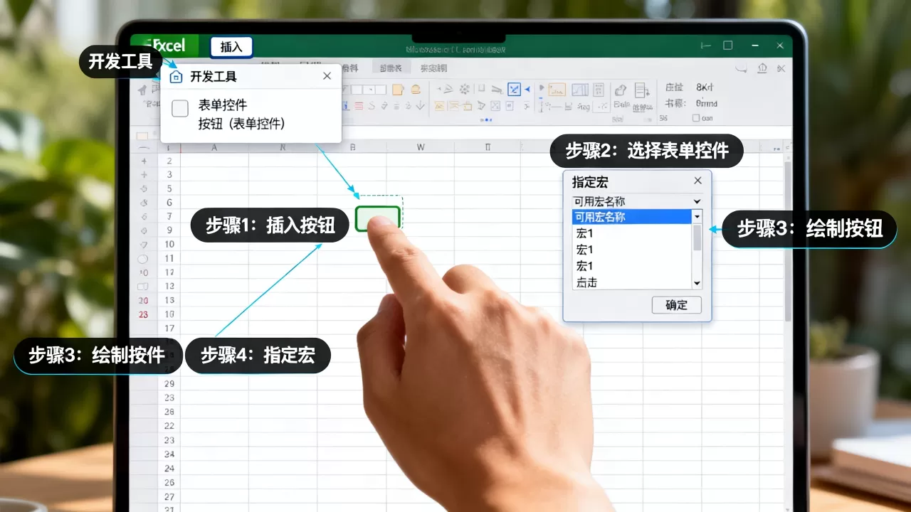 Excel按钮指定宏怎么设置?如何给按钮添加宏 Excel按钮指定宏怎么设置?如何给按钮添加宏