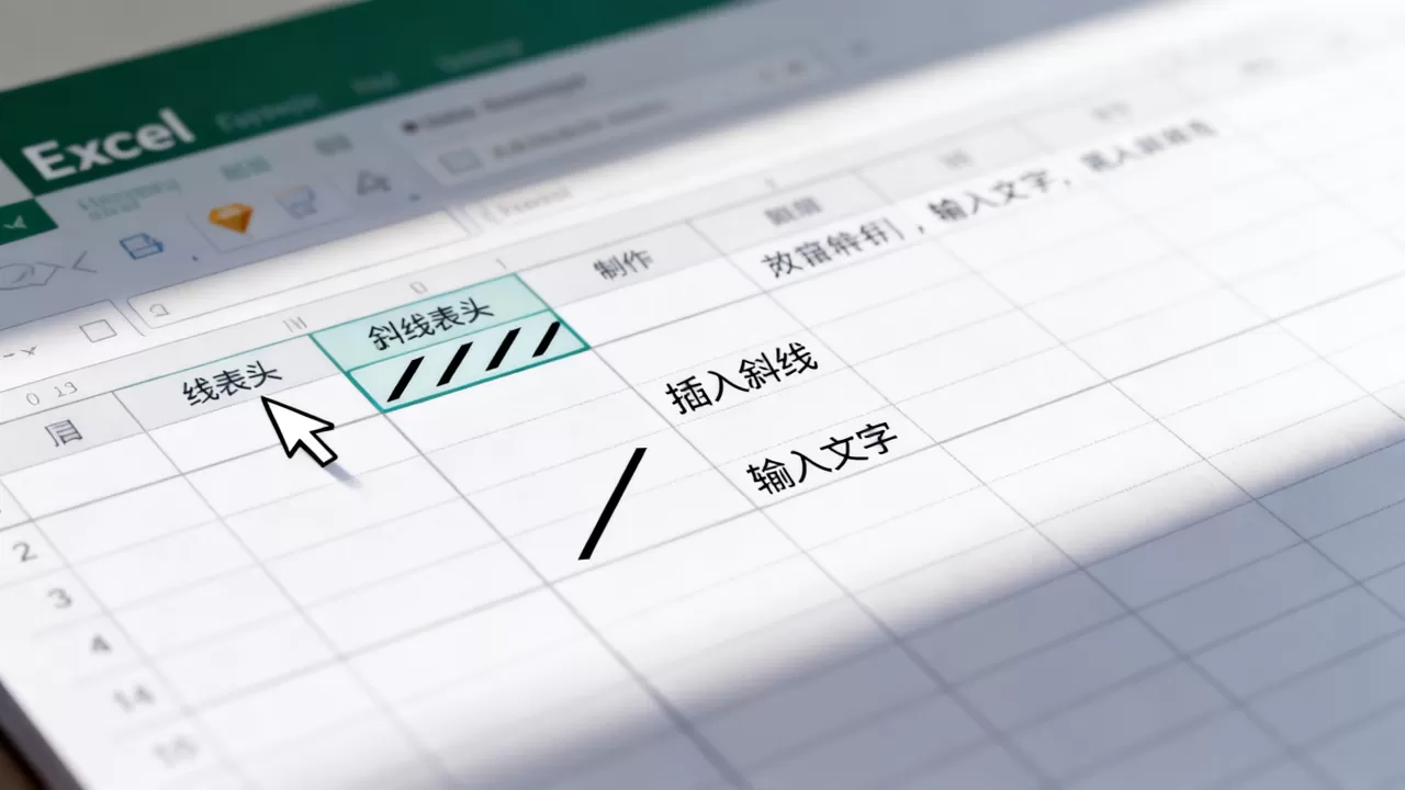 Excel表格怎么加斜线？Excel单元格斜线表头怎么做