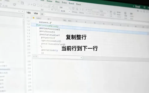 Excel VBA怎么复制整行？vba复制当前行到下一行