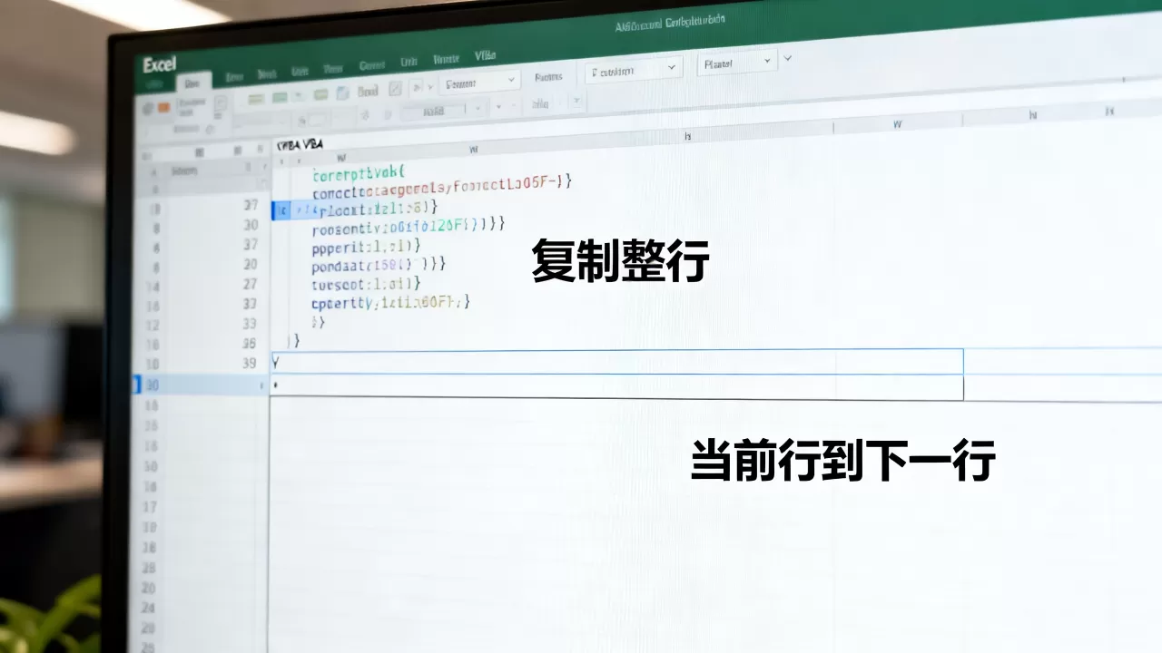 Excel VBA怎么复制整行?vba复制当前行到下一行 Excel VBA怎么复制整行?vba复制当前行到下一行
