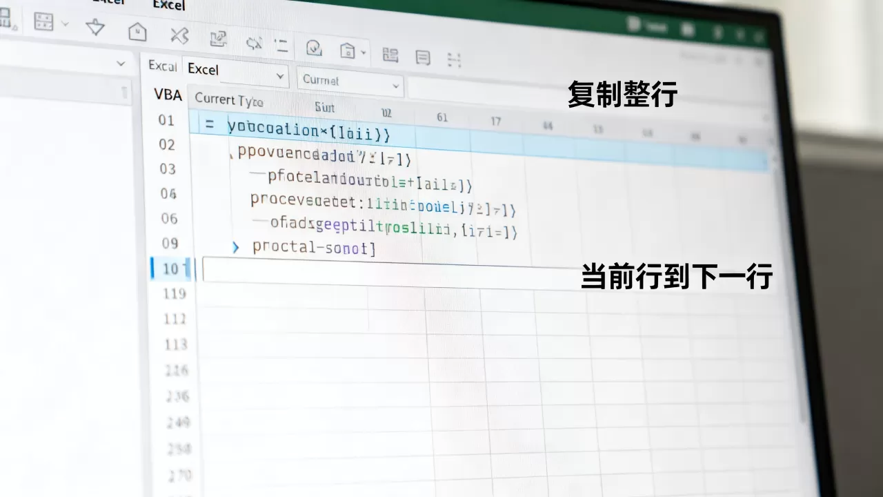 Excel VBA怎么复制整行?vba复制当前行到下一行 Excel VBA怎么复制整行?vba复制当前行到下一行