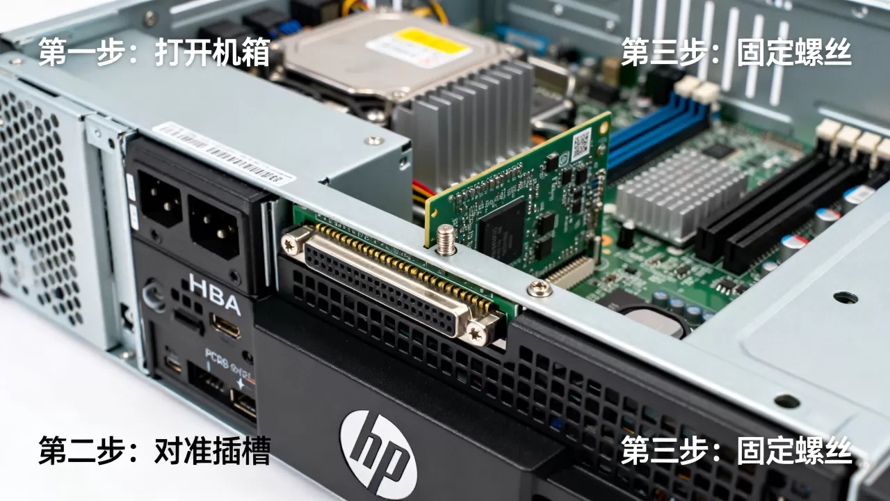 HBA卡如何装入HP服务器？HP服务器加装HBA卡教程
