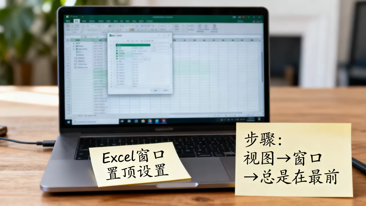 Excel表格怎么置顶显示？如何设置Excel窗口始终在最前