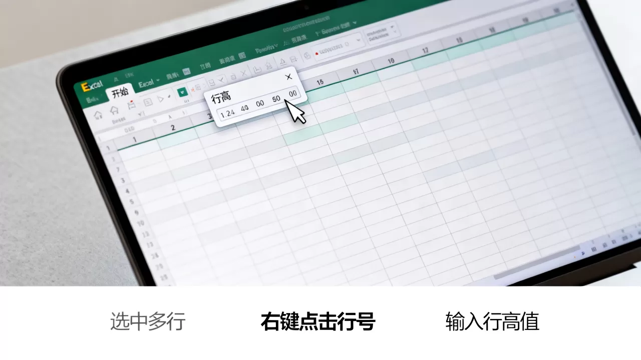 Excel所有行高怎么改？excel批量调整行高方法