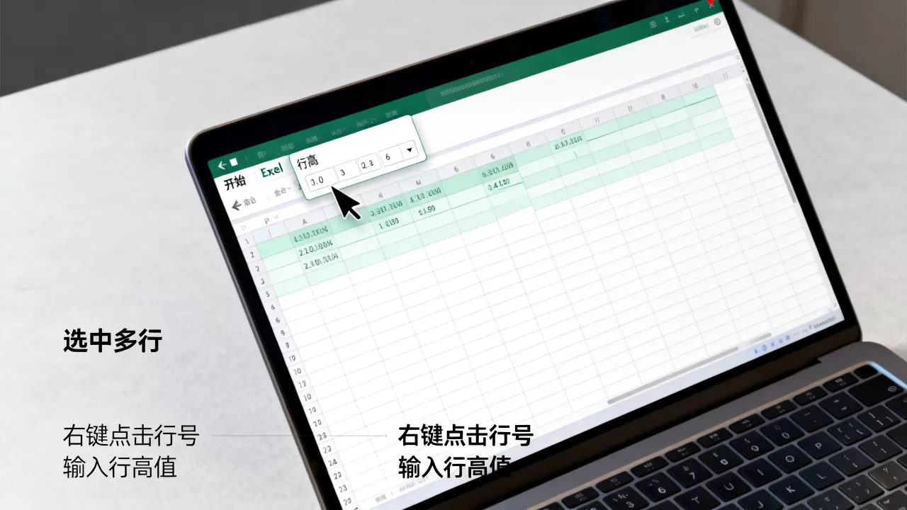 Excel所有行高怎么改？excel批量调整行高方法