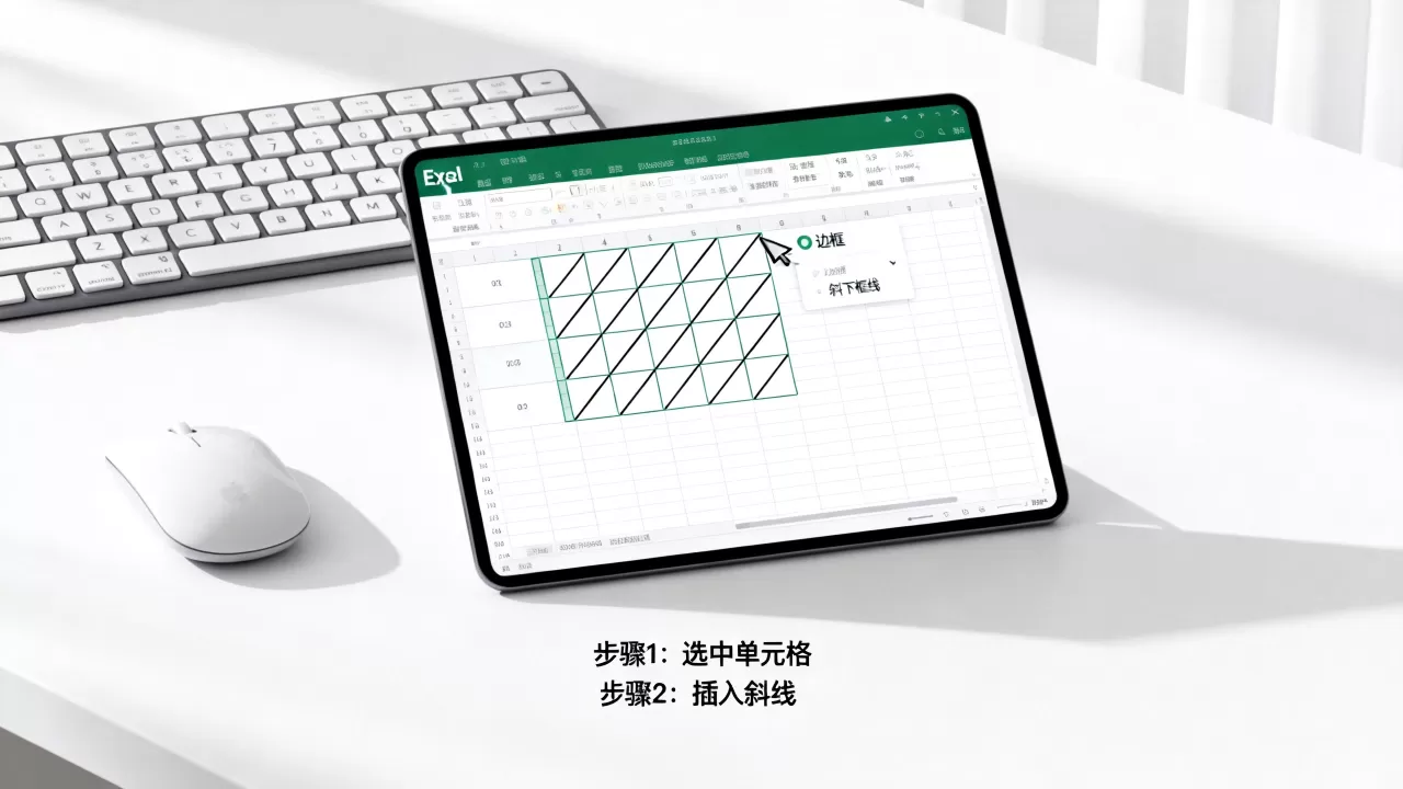Excel表格如何斜分单元格?excel斜线怎么画 Excel表格如何斜分单元格?excel斜线怎么画