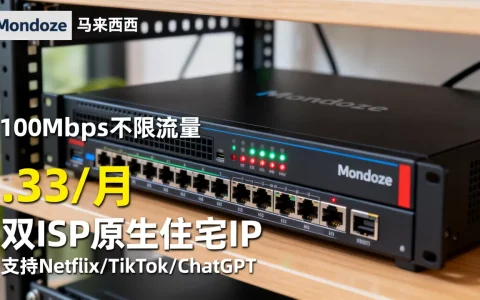 Mondoze马来西亚服务器100Mbps不限流量仅$8.33/月，双ISP原生住宅IP，支持Netflix/TikTok/ChatGPT值得购买吗，高性价比海外服务器推荐