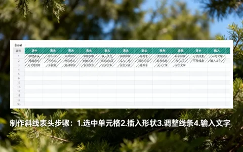 如何在Excel中制作斜线表头并打字？excel表格斜线怎么打文字