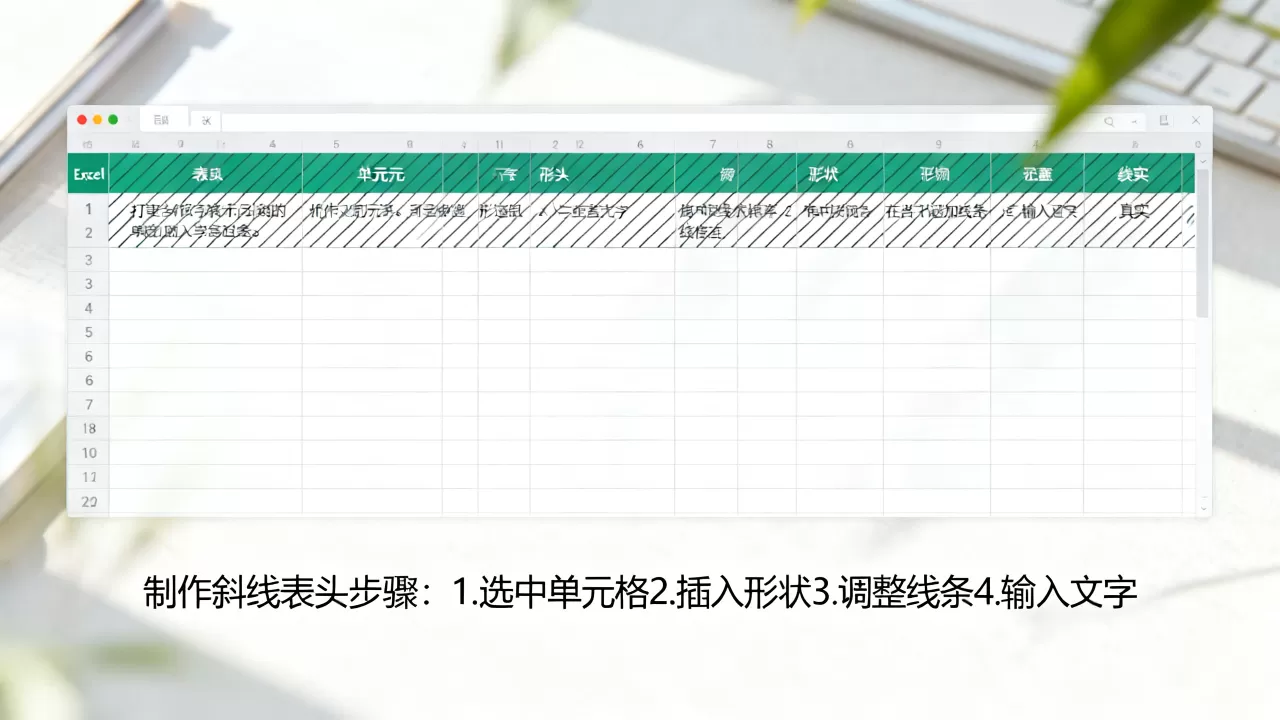 如何在Excel中制作斜线表头并打字?excel表格斜线怎么打文字 如何在Excel中制作斜线表头并打字?excel表格斜线怎么打文字