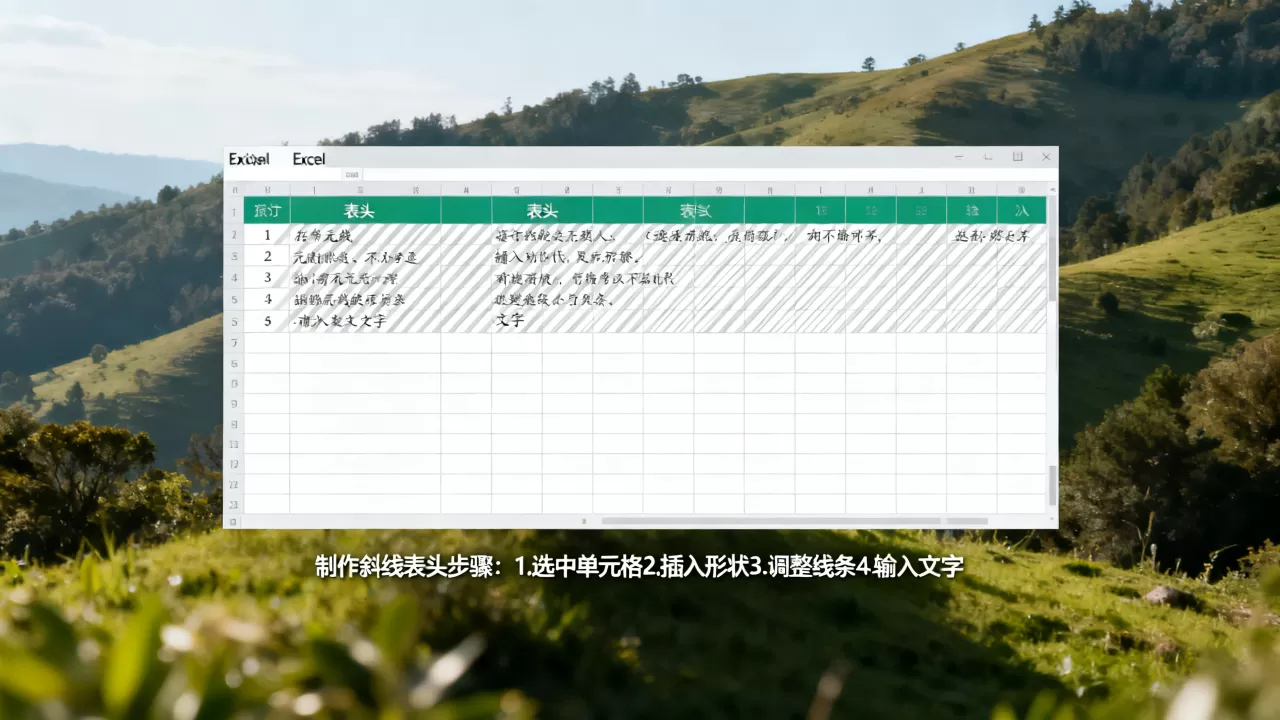 如何在Excel中制作斜线表头并打字?excel表格斜线怎么打文字 如何在Excel中制作斜线表头并打字?excel表格斜线怎么打文字