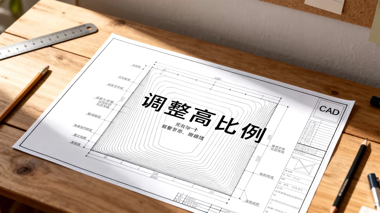 规划图等高线标注文字太大怎么解决？CAD图纸文字比例调整方法