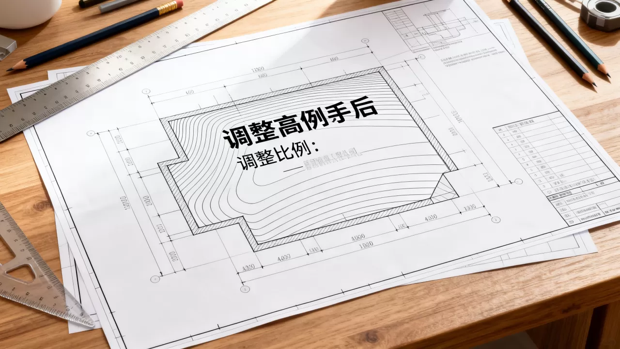 规划图等高线标注文字太大怎么解决？CAD图纸文字比例调整方法