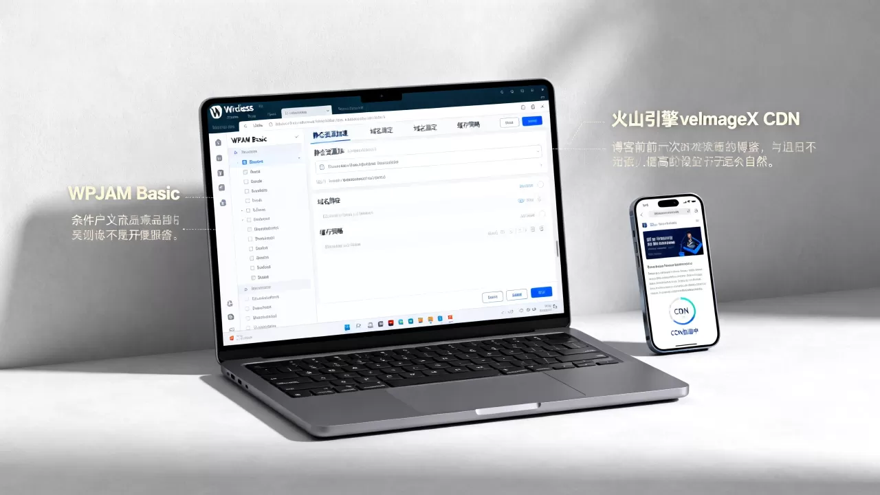 WordPress博客如何用WPJAM Basic接入火山引擎？veImageX静态资源CDN加速教程