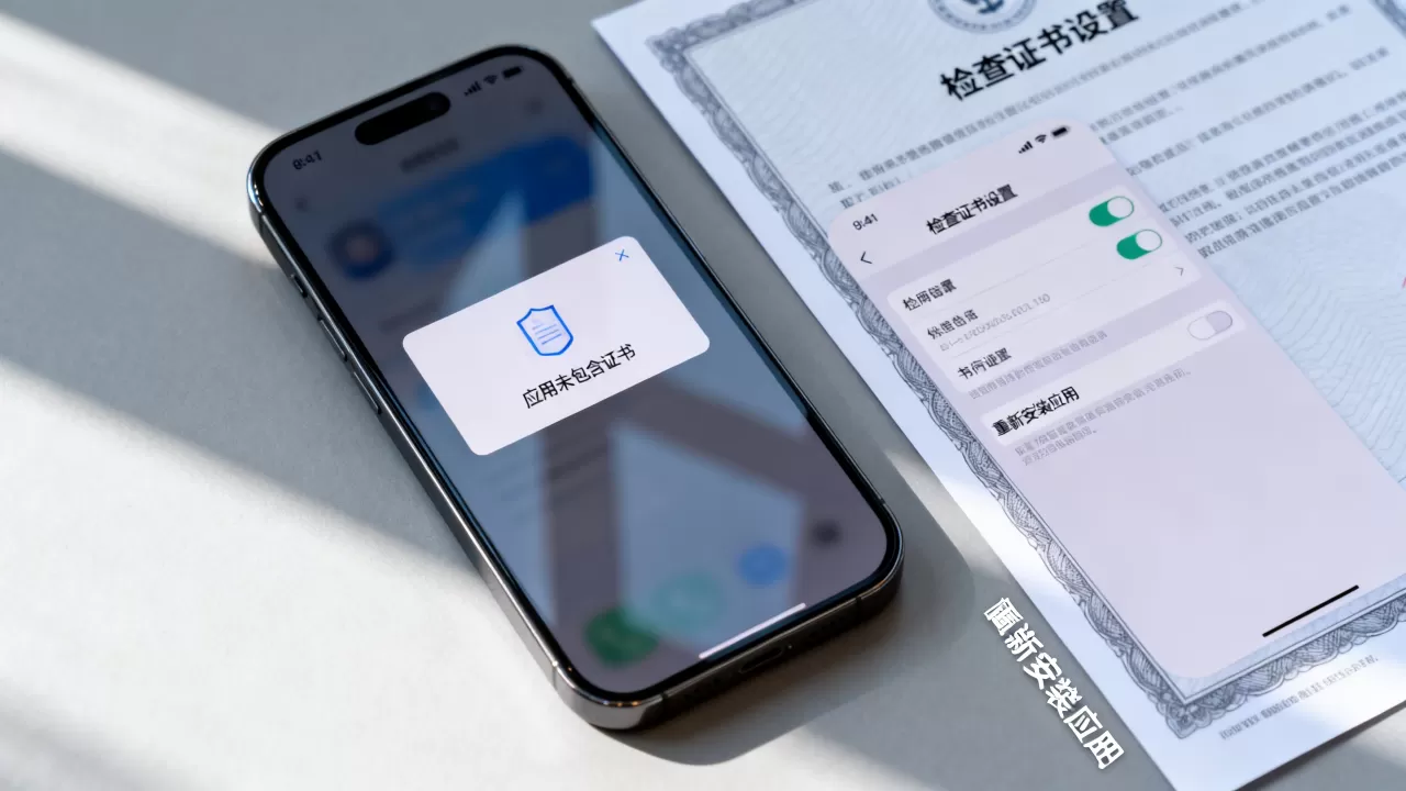 为何提示该应用未包含证书？应用未包含证书怎么解决