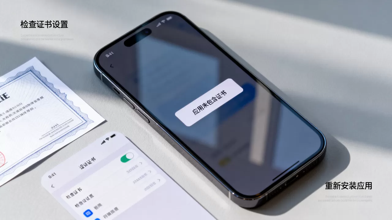 为何提示该应用未包含证书？应用未包含证书怎么解决
