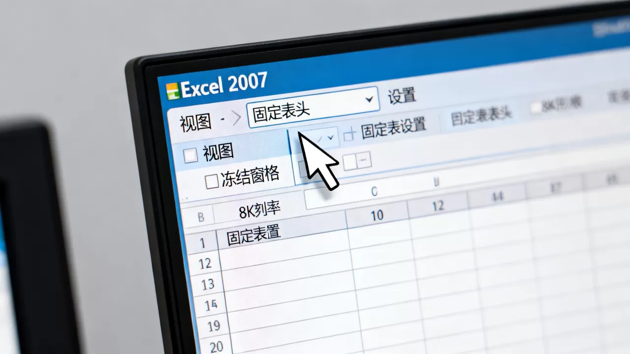 Excel 2007 固定表头怎么设置?excel固定表头冻结窗口 Excel 2007 固定表头怎么设置?excel固定表头冻结窗口