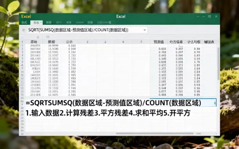 Excel如何计算均方根误差？均方根误差公式怎么用