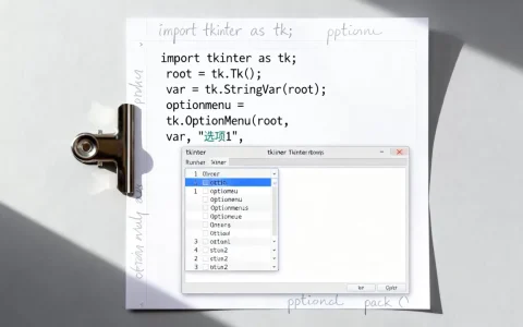 python optionmenu怎么用？tkinter下拉菜单组件详解