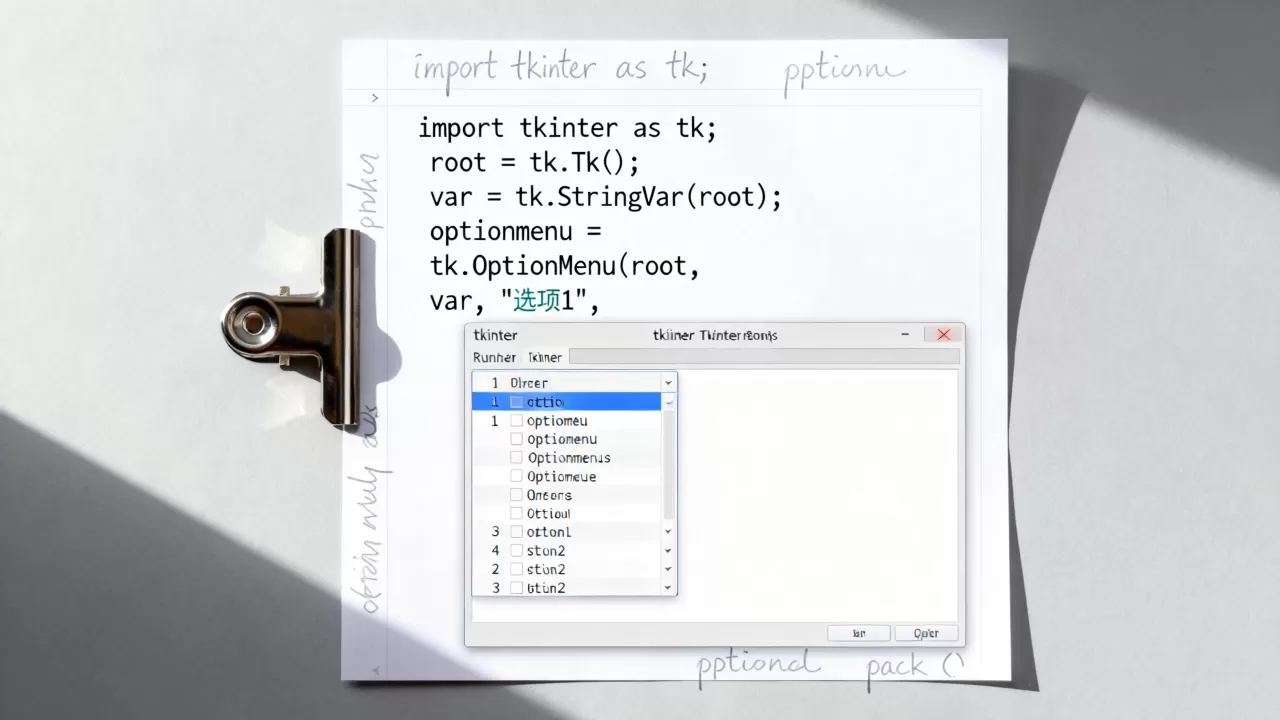python optionmenu怎么用?tkinter下拉菜单组件详解 python optionmenu怎么用?tkinter下拉菜单组件详解