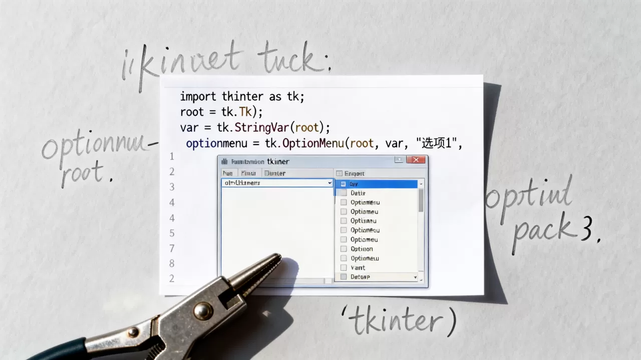 python optionmenu怎么用?tkinter下拉菜单组件详解 python optionmenu怎么用?tkinter下拉菜单组件详解