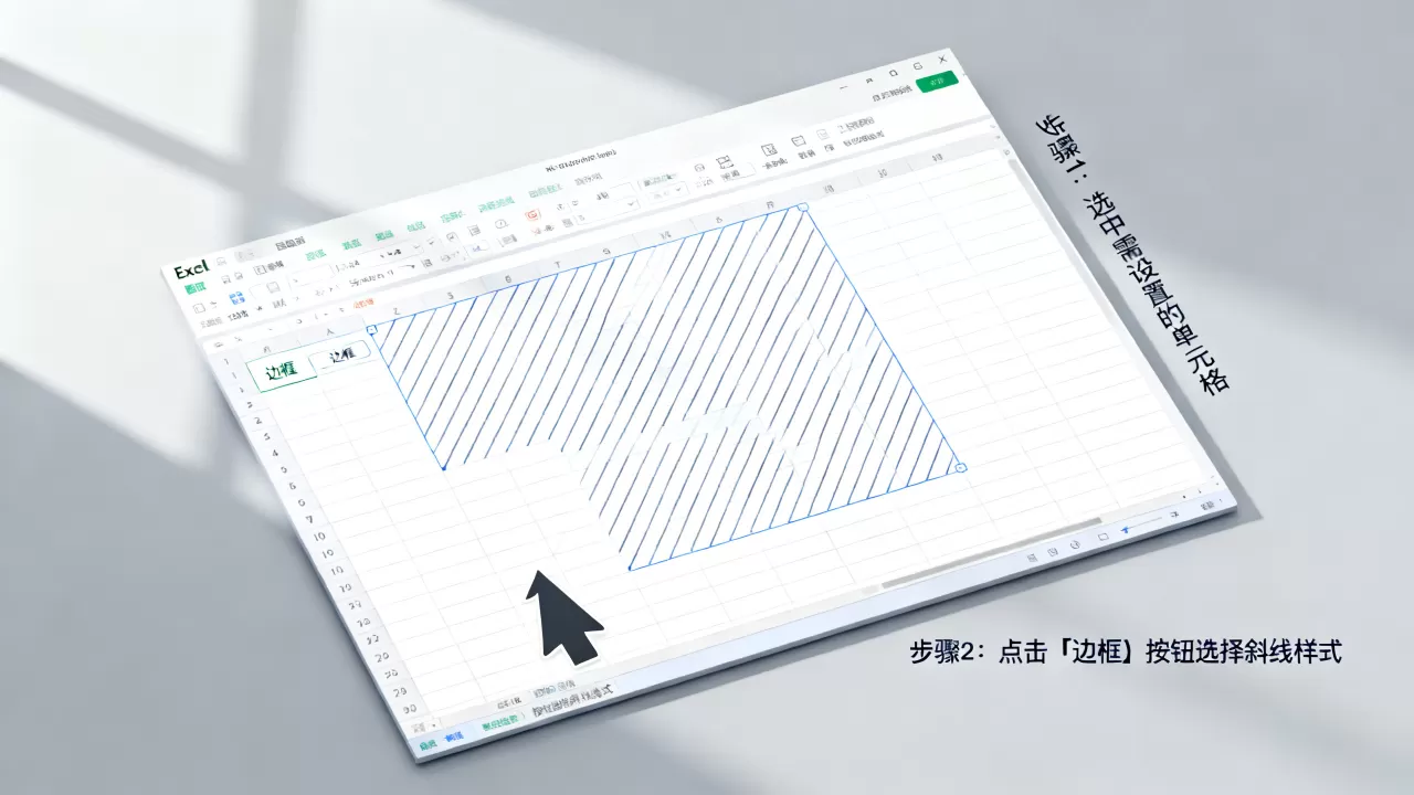 Excel表格斜线怎么分？如何设置单元格斜线表头