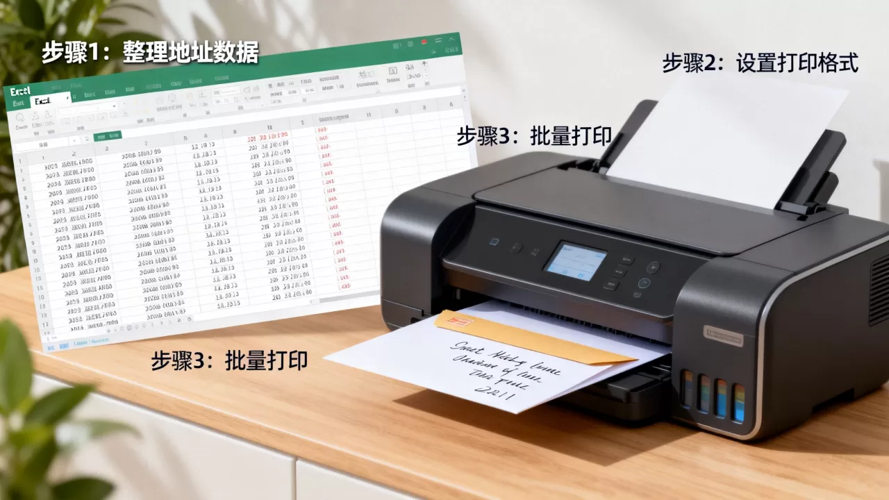打印信封excel怎么做？批量打印信封地址教程