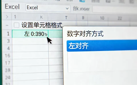 Excel数字为什么在右边？如何设置单元格数字左对齐