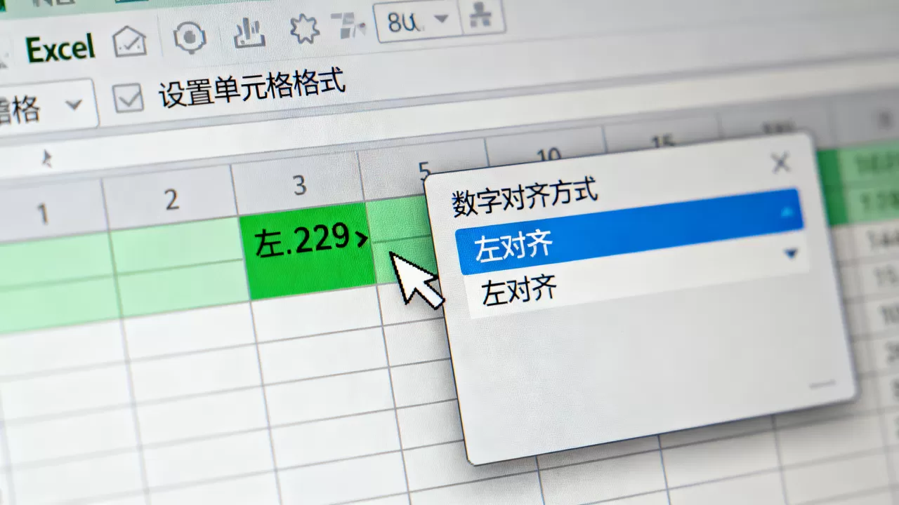 Excel数字为什么在右边?如何设置单元格数字左对齐 Excel数字为什么在右边?如何设置单元格数字左对齐