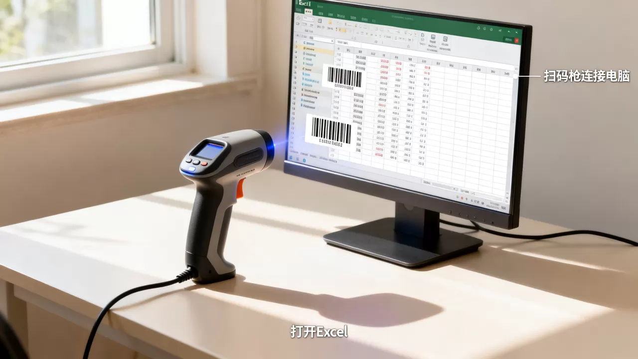 扫码枪excel怎么用?如何将扫码枪数据导入Excel 扫码枪excel怎么用?如何将扫码枪数据导入Excel