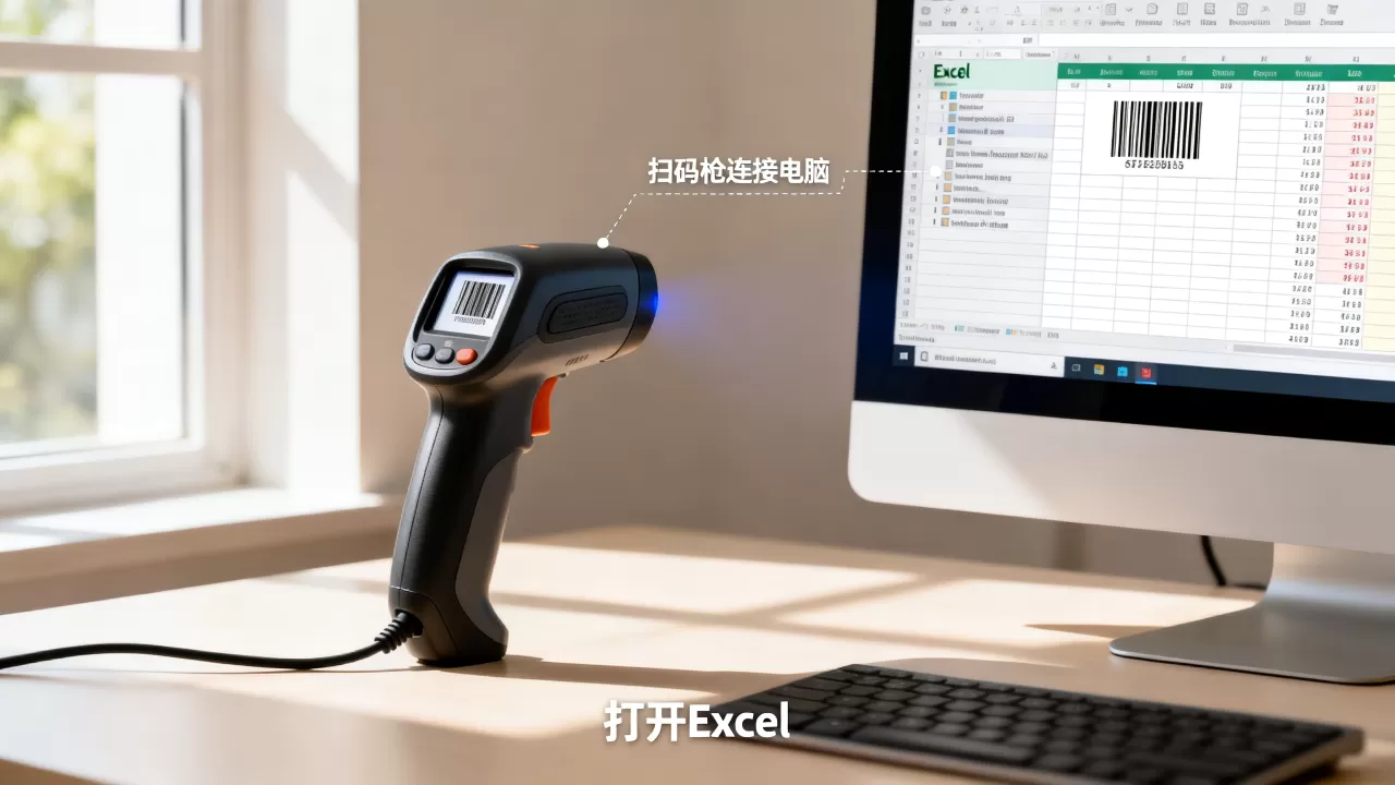 扫码枪excel怎么用?如何将扫码枪数据导入Excel 扫码枪excel怎么用?如何将扫码枪数据导入Excel