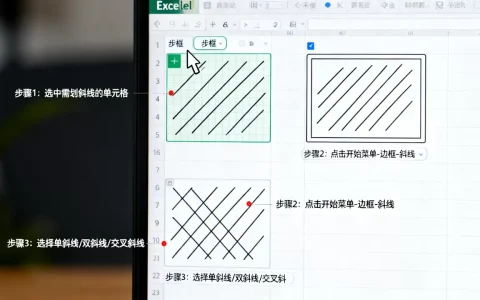 Excel表格怎么划斜线？单元格内画斜线教程
