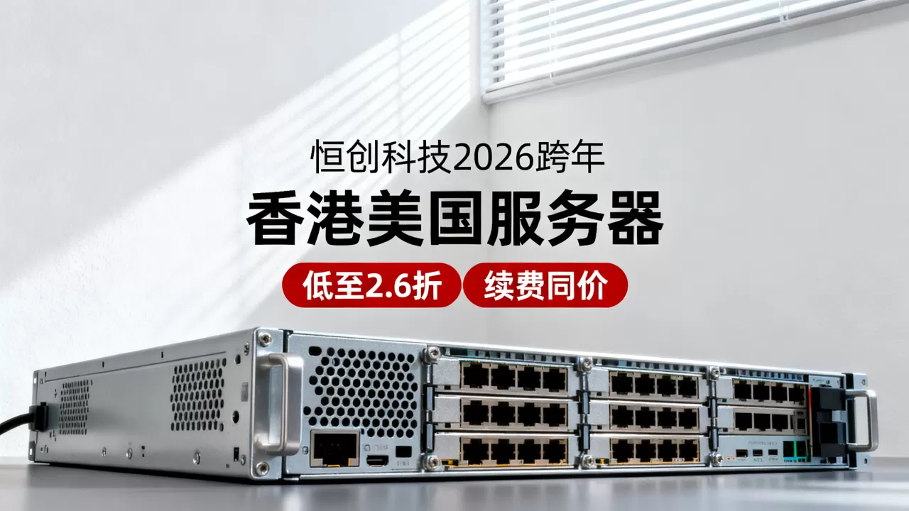 恒创科技2026跨年香港美国服务器低至2.6折续费同价是真的吗