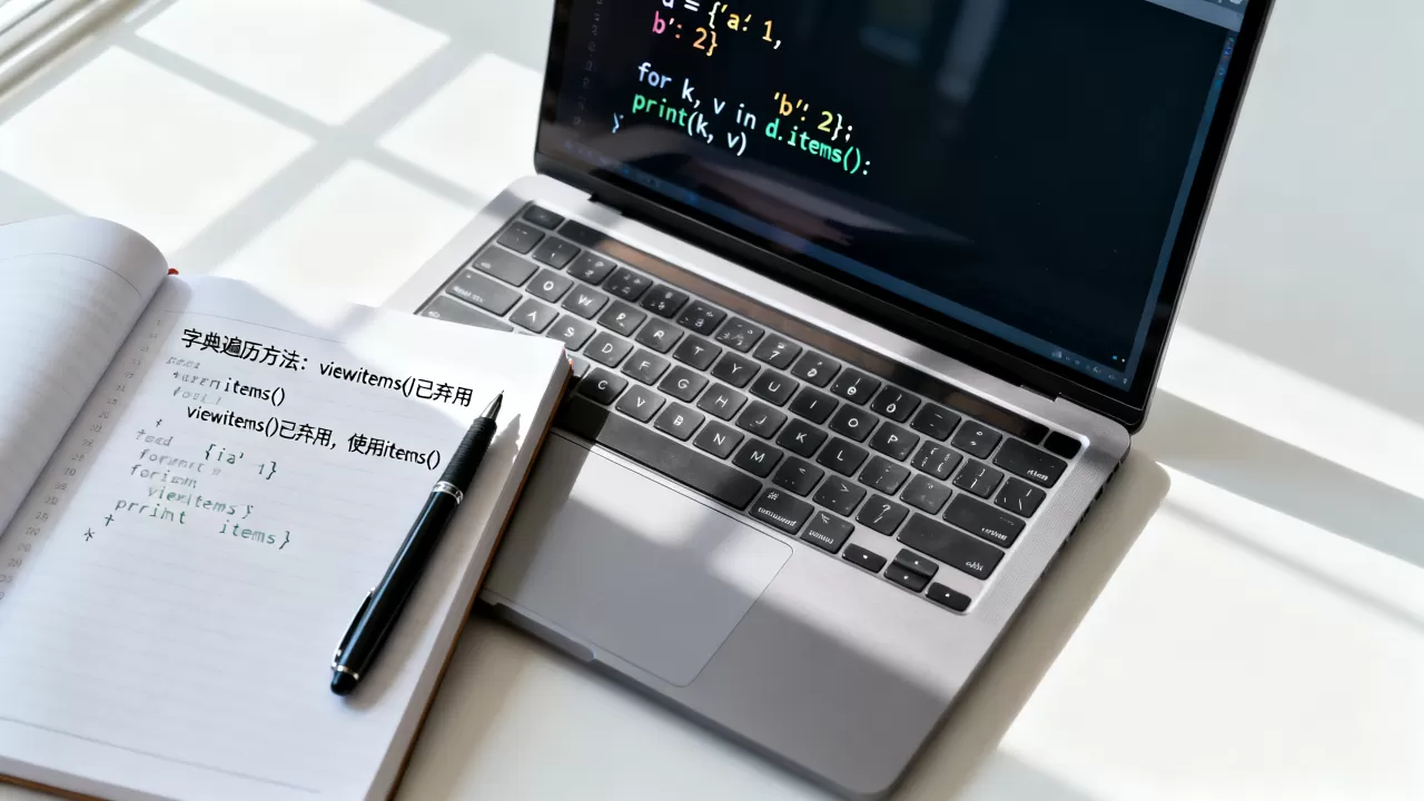 python viewitems怎么用？python3字典遍历方法