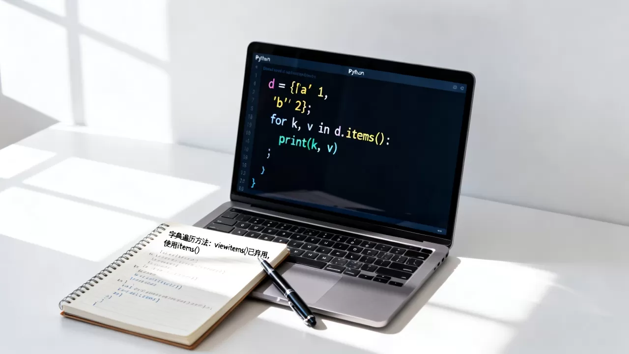 python viewitems怎么用？python3字典遍历方法