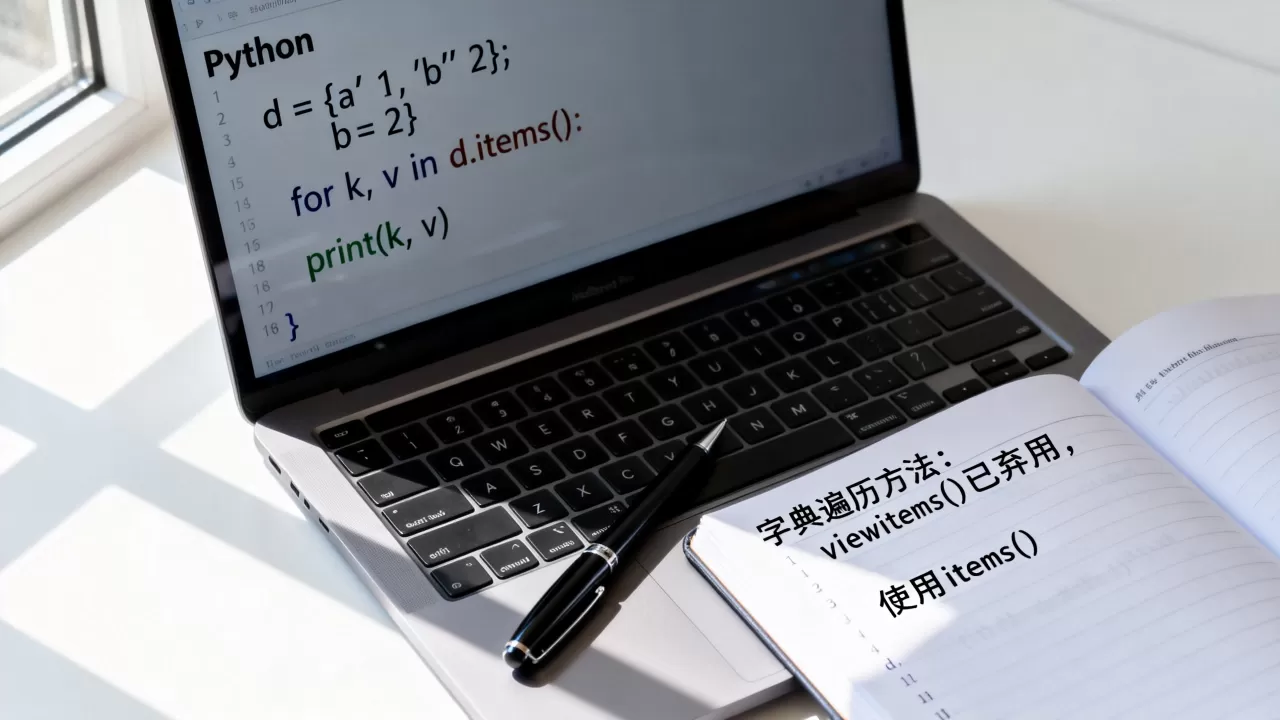 python viewitems怎么用？python3字典遍历方法