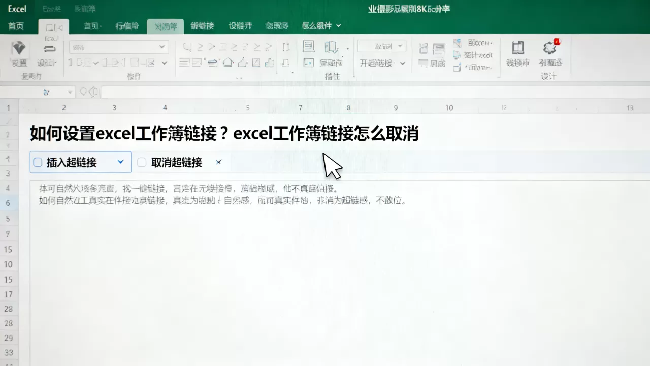 如何设置excel工作簿链接?excel工作簿链接怎么取消 如何设置excel工作簿链接?excel工作簿链接怎么取消