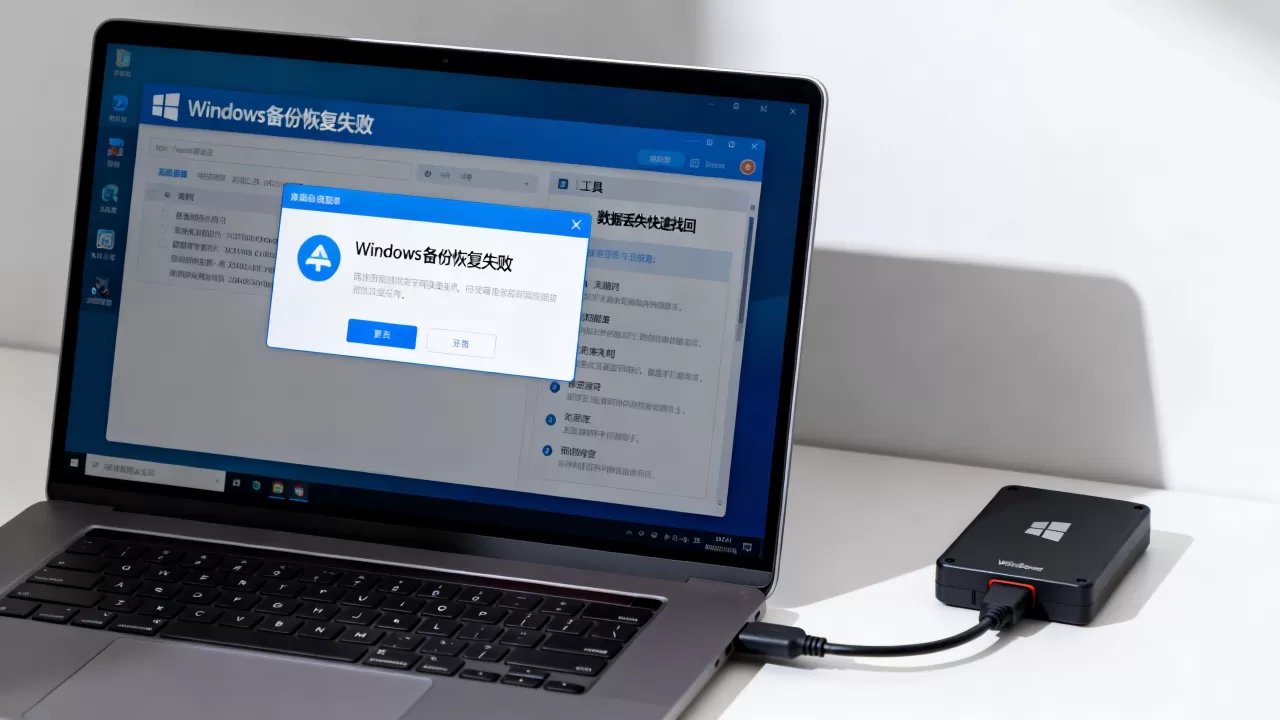 Windows备份恢复失败怎么办？电脑数据丢失怎么快速找回